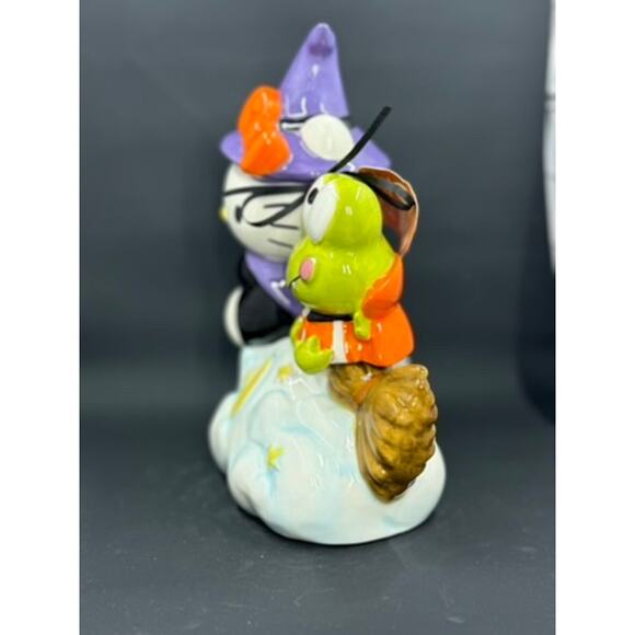 Hello Kitty 2024 Cute on clouds with  Broom And Pet Frog, Orange Bow, Purple Hat - Picture 3 of 9